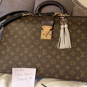 LOUIS VUITTON Serviette Fermoir Monogram Briefcase / Customized - Made In France